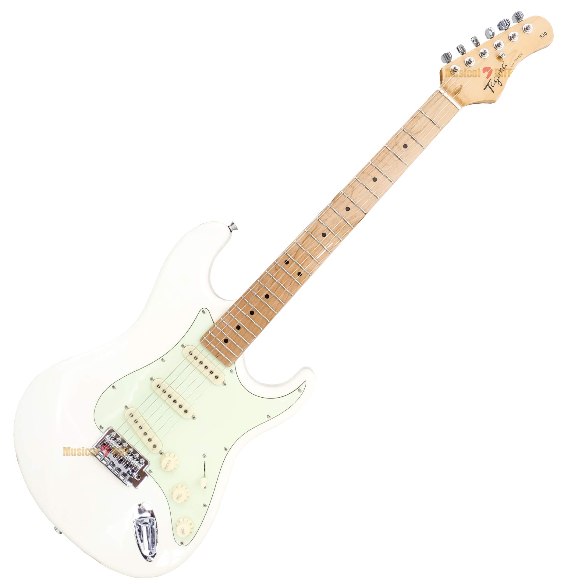 GUITARRA STRATOCASTER TG-530 WOODSTOCK OLYMPIC WHITE